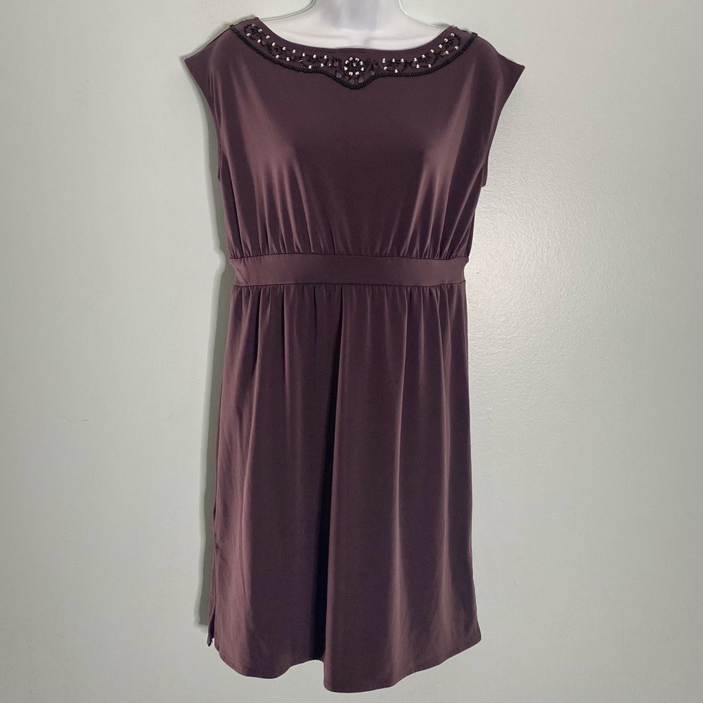 Banana Republic beaded plum dress